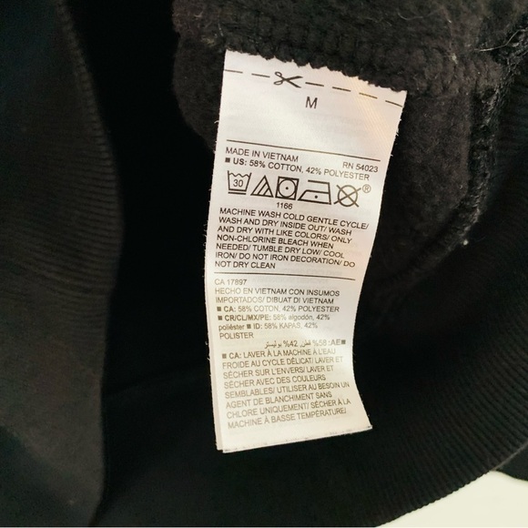 Old Navy Black Plaid Bear “California” Graphic Pull Over Hoodie Size Medium - Picture 5 of 5